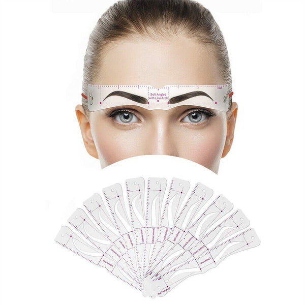 14Pcs Eyebrow Shaping Stencils Grooming Shaper Template Reusable Makeup Tool Kit