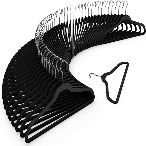Non-Slip Velvet Coat Hangers Space Saving Clothing Hook Rack Shirt Bulk