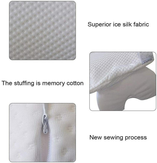 Arm Cuddling Curved Memory Foam Pillow Detachable Slow Rebound Tunnel Shaped THD
