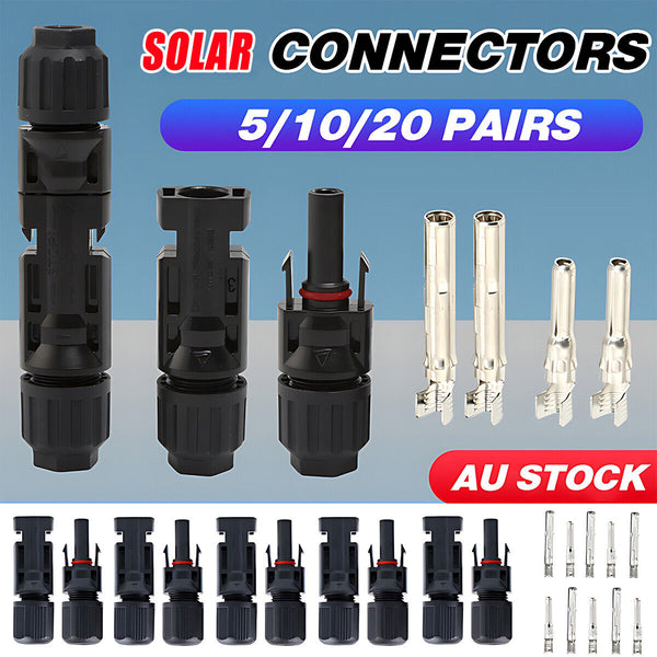 5 to 20PCS connectors for IP67 solar panel 30A line plug socket male female AU