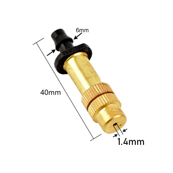 10-50x Adjustable Misting Nozzle Garden Patio Water Mister Brass Spray Sprinkler