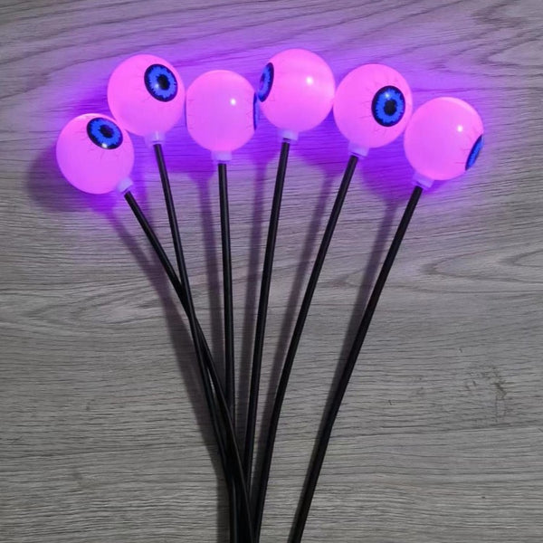 Red swaying eyeball solar lights for outdoor Halloween decorations