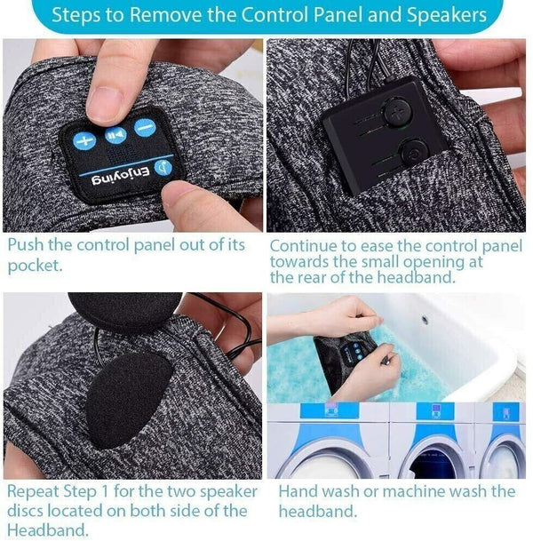 How to remove the speakers and wash the sleep headband