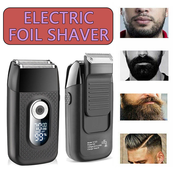 Electric Foil Shaver Reciprocating Cordless Razor Hair Clipper USB Beard Trimmer