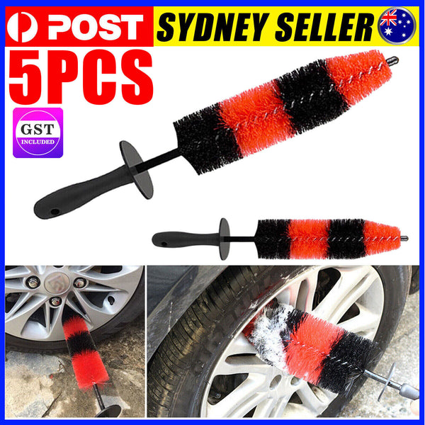 5pcs Hub Brush Cleaner Car Vehicle Wheel Tire Rim Scrub Brush Wash Cleaning Tool
