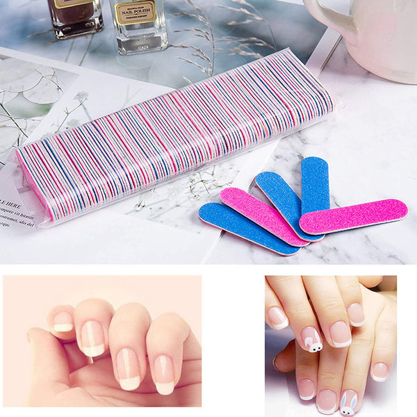 100X Mini Nail Files Professional Disposable Double Side Art Pedicure  Manicu AU