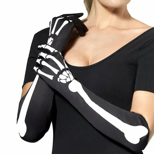 Skeleton Gloves Stockings Face Mask Skull Halloween Women Fancy Dress Costume AU