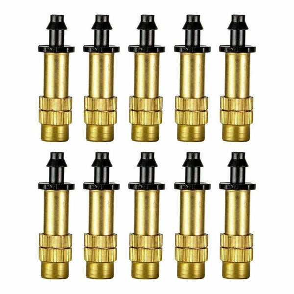 10-50x Adjustable Misting Nozzle Garden Patio Water Mister Brass Spray Sprinkler