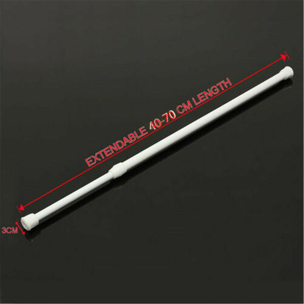4X Spring Loaded Extendable Telescopic Nets Voile Tension Curtain Rail Pole Rod
