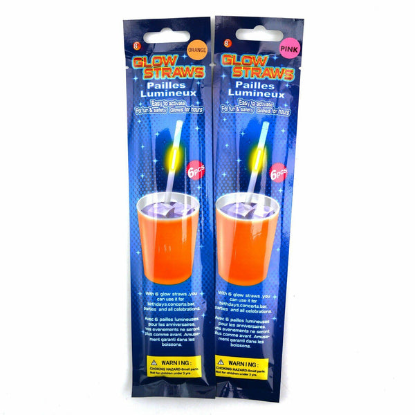 Fluorescent Glow Sticks Straws Night Club Bar KTV Cheering Props Lumino