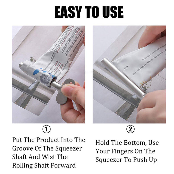 Stainless Steel Tube Toothpaste Squeezer Easy Key Dispenser Roller Tube Wringer