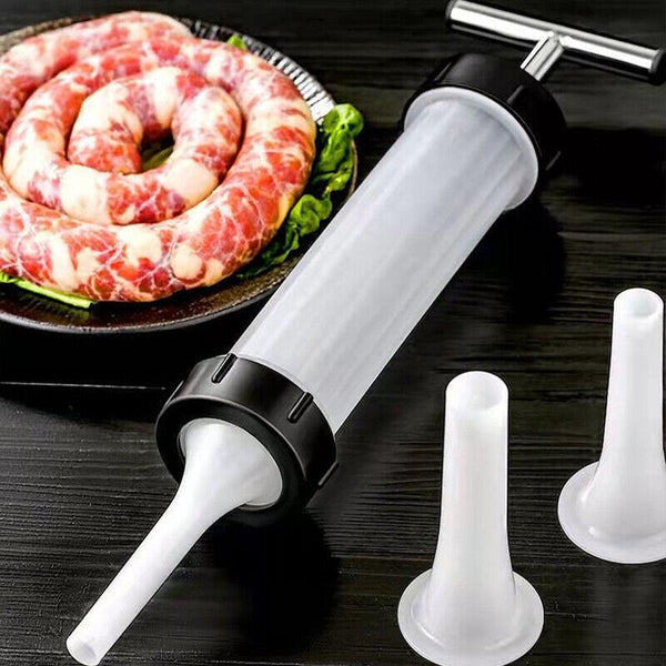 Sausage Machine Meat Filler Stuffer Salami Maker Funnel Hand Operated Kitchen