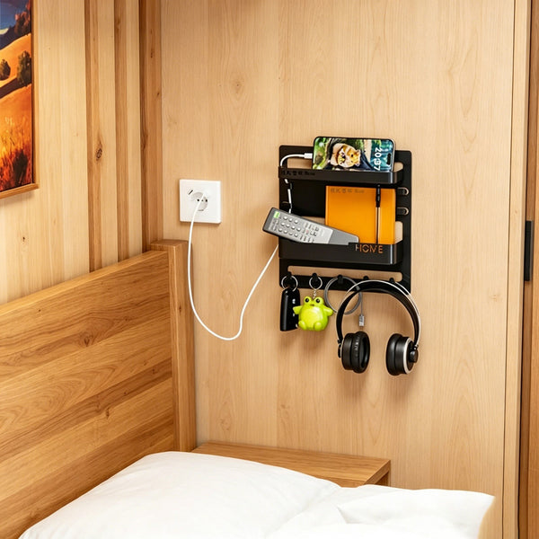 2PCS Bedside Floating Shelf Wall Mounted Storage Organizer