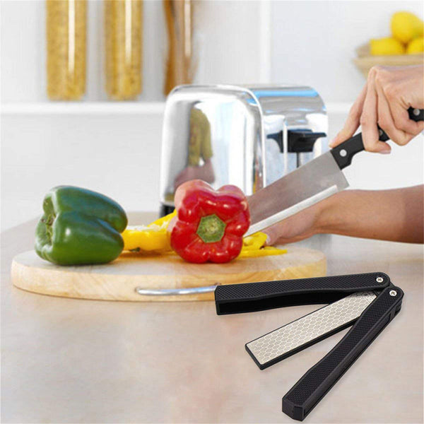 Outdoor Folding Diamond Sharpener Knife Sharpening Stone for Kitchen Garden New