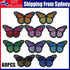 60X Colourful Butterfly Applique Lace Trims Sewing Embroidery Craft Patch Sew AU