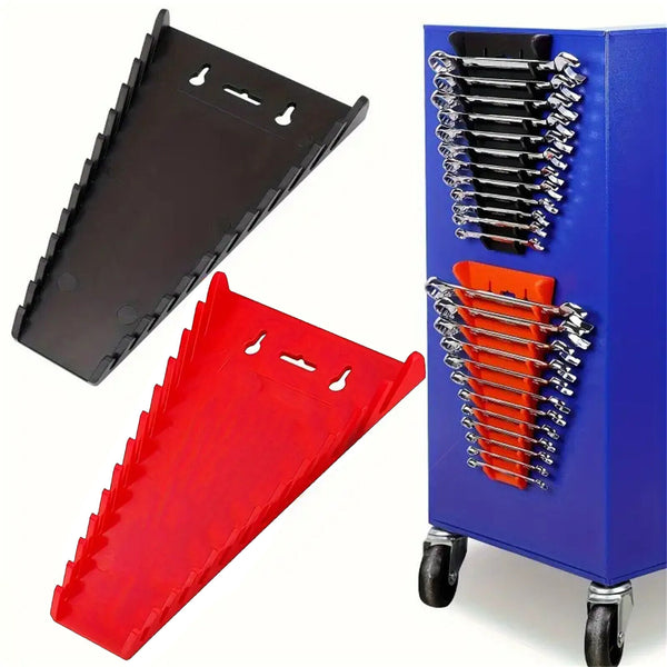 2X Wrench Organizer Magnetic Storage Rack Plastic Spanner Tools Holders 12 Slots