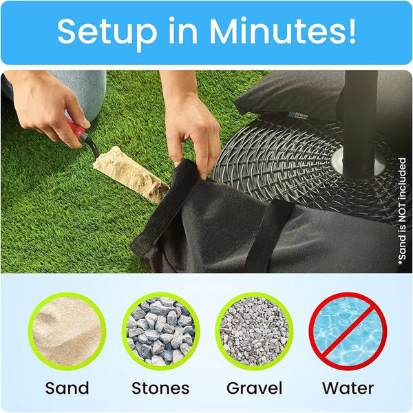 Outdoor Patio Umbrella Base Stand Heavy Weight Bag Wind-Proof Fixing Sandbags