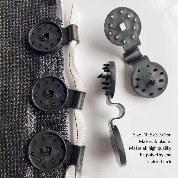 Shade Cloth Plastic Clips Round Plastic Black Clips for Sun Shade Net