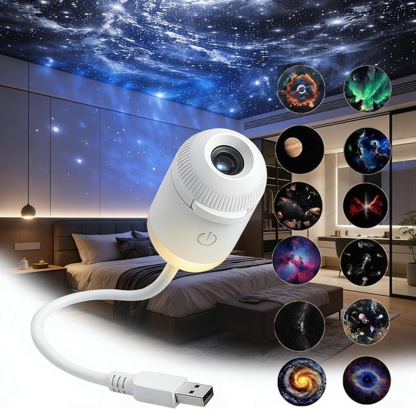 2-in-1 Galaxy Projector Night Light Starry Sky Projector High Resolution Bedroom