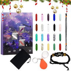 Crystal Advent Calendar 2026 – 24 Days of Gemstone Points with Bracelet & Necklace