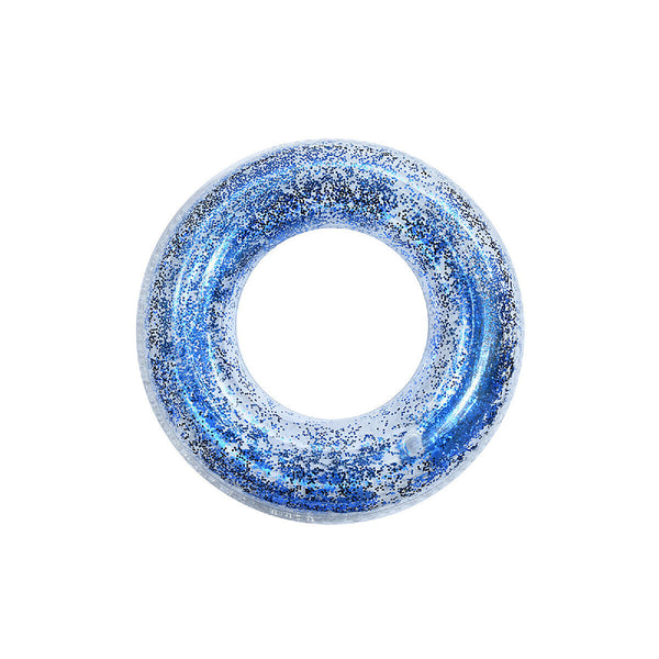 Adult Transparent Inflatable Swim Ring Pool Float Water Fun Beach With Sequins