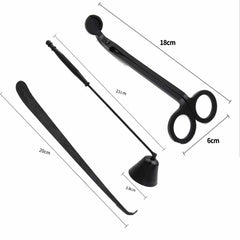 3pcs Candle Care Tool Set | Stainless Steel Wick Trimmer, Snuffer & Wick Dipper