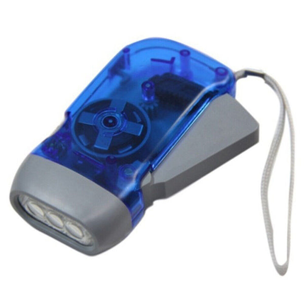 3LED Lamp Torch  Hand Press Crank Camping Lights Wind Up Flashlight Emergency