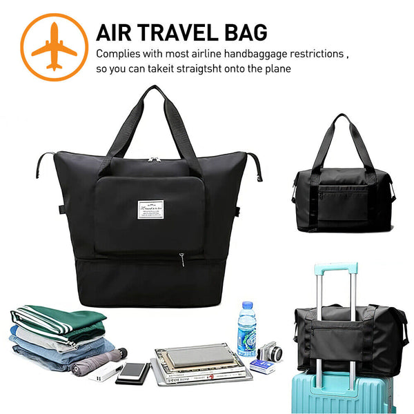 Foldable Travel Bag Unisex Lightweight Large Capacity Folding Duffel Travel Bag