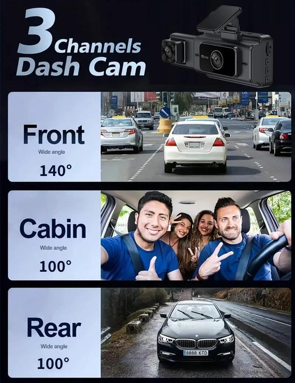 1080P Car Dash Camera Video DVR Recorder Front and Rear Night Vision Dual Cam
