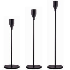 3pcs Retro Metal Candlestick Holders Set | Vintage Candle Stands for Home & Wedding Decor