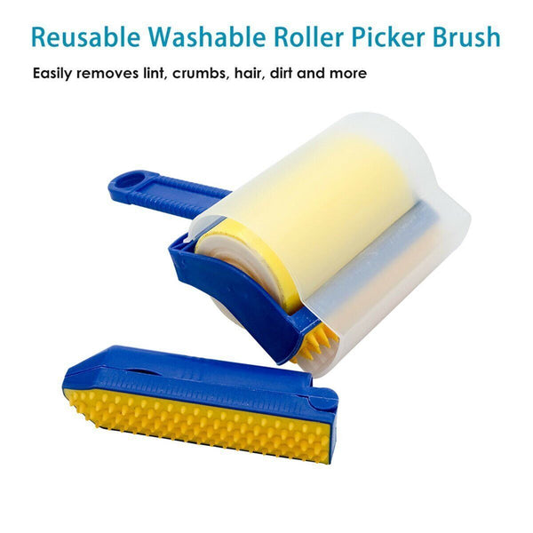 Handheld Stick It Roller Pet Hair Remover Reusable Washable Sticky Lint Roller