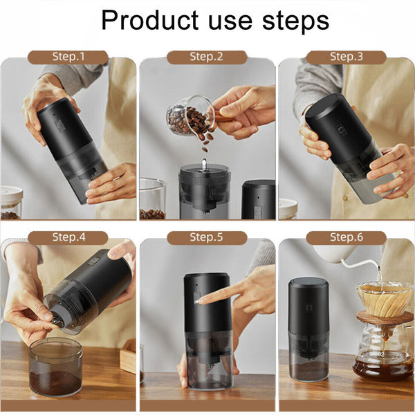 Electric Coffee Grinder Grinding Mill Bean Nut Spice Herbs Blender Machine USB