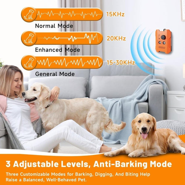 Ultrasonic 3 Modes Dog 50FT Anti Barking Device Bark Deterrent Devices