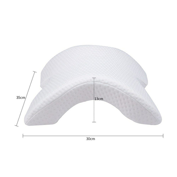 Arm Cuddling Curved Memory Foam Pillow Detachable Slow Rebound Tunnel Shaped THD