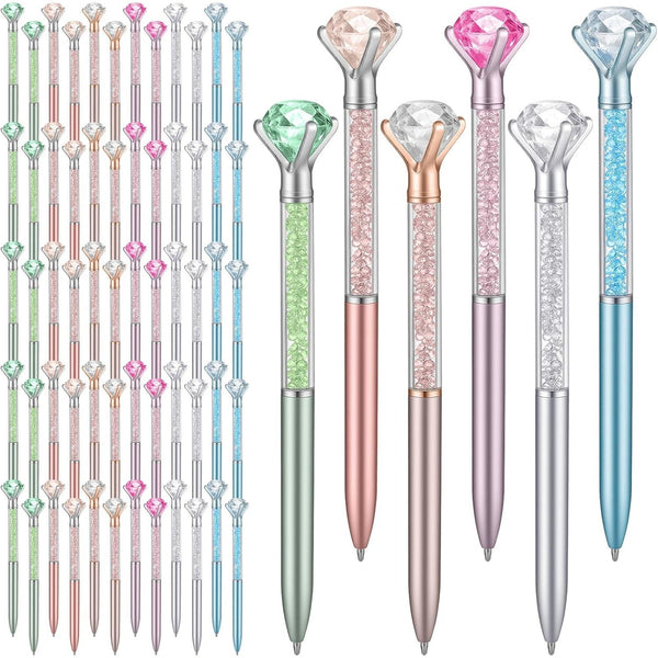 Diamond Crystal Pen Set – Colourful Bling Ballpoint Pens Gift Pack (5/10/25/50 Pcs)