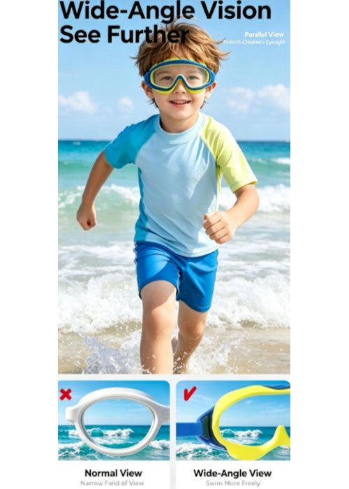 Children's swim goggles in packaging