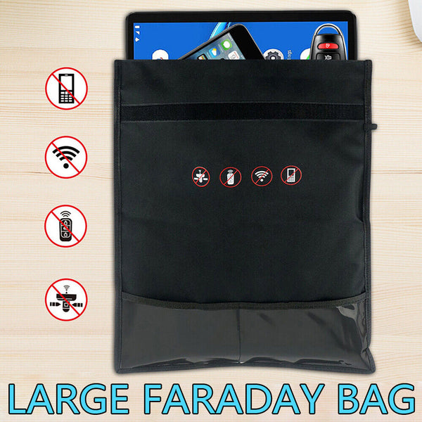 Large Faraday Bag RFID Signal Blocking Shielding Pouch Cell Wallet Phone Blocker
