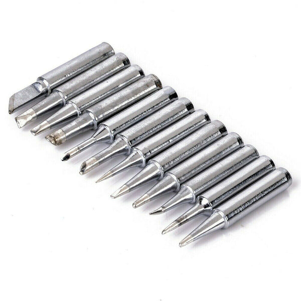 12PCS Soldering Iron Tips Solder Rework Lead Standard Size Accessories Parts AU