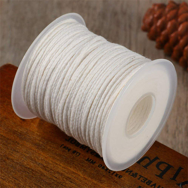 Up 4x 61M/Roll Spool of Cotton Square Braid Candle Wicks Wick Core Candle Making