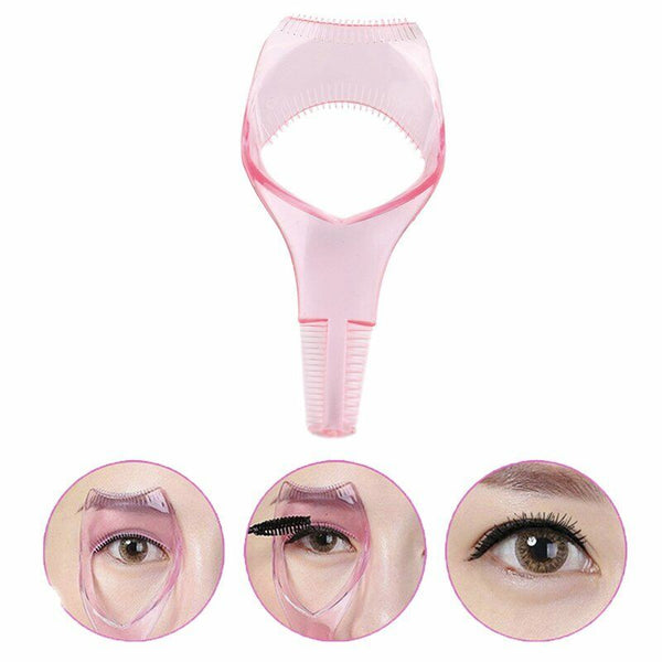3In1 Eyelash Mascara Guard Makeup Cosmetic Lash Applicator Brow Comb Guide Tool