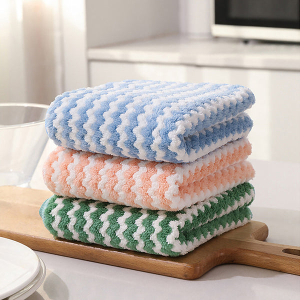 10PCS 25x25cm Microfibre Cloth Rag Bulk Car Kitchen Glass Cleaning Towel Washing