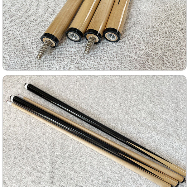 57'' WOODEN POOL SNOOKER BILLIARD CUE SET Two-Piece Table Cues Sticks Free Bag