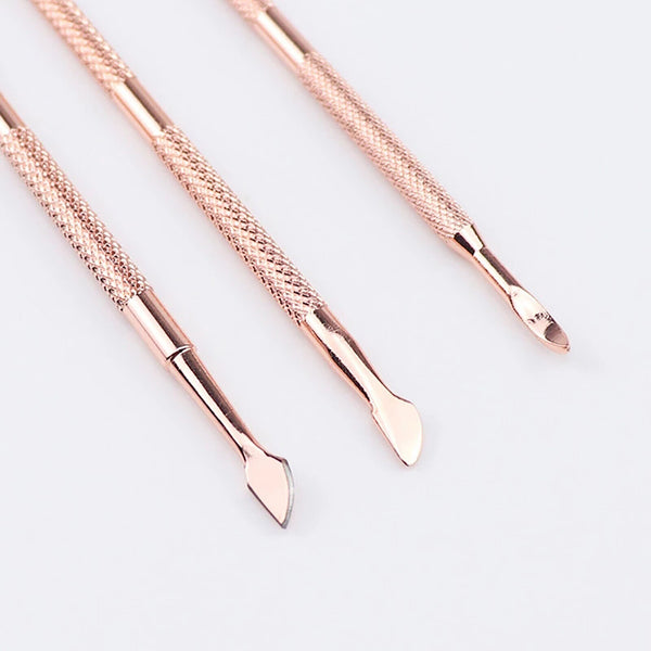 3pcs Cuticle Peeler Scraper Remove Gel Nail Polish and Pusher Spoon Nail Cleaner