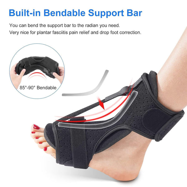 Adjustable Plantar Fasciitis Night Splint Foot Drop Orthotic Brace Night Splints