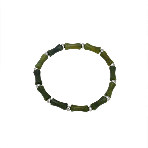 New Chinese Green Bamboo Splicing Bracelet Unique Handmade Jewelry Fashion AU