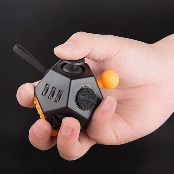 12 Sided Cube Desk Puzzle Toy Stress Relief Fidget Gift Focus Adults Fun Kids