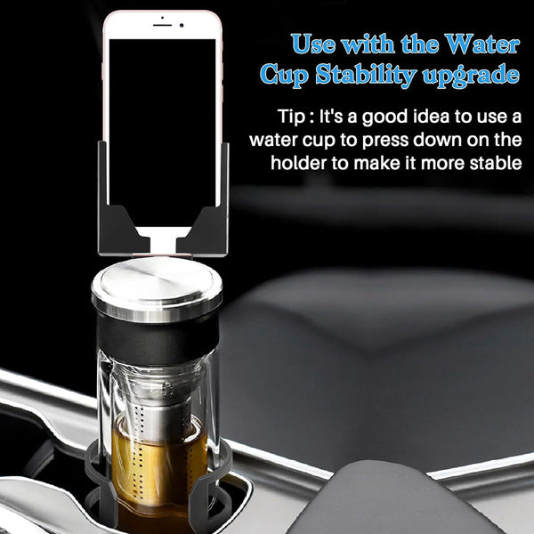 2in1 Car Phone Cup Holder Stand Cradle Adjustable 360 Degree Cell Phone Mount AU