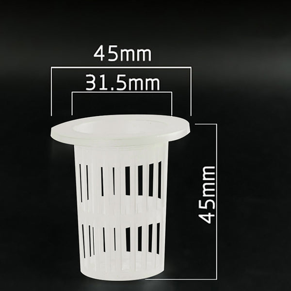 50PCS Hydroponic Net Cups with 48 Sponges Mesh Pot Baskets Aeroponic Grow System