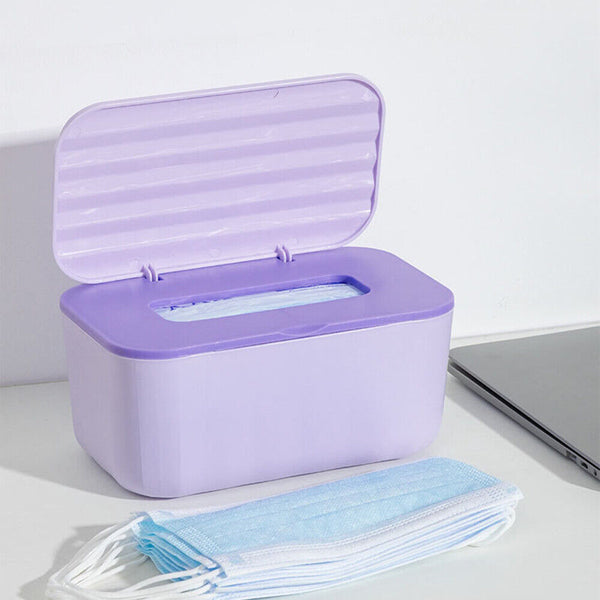 Tissue Box Wet Wipes Dispenser Paper Storage Case With Lid Dustproof Home Office