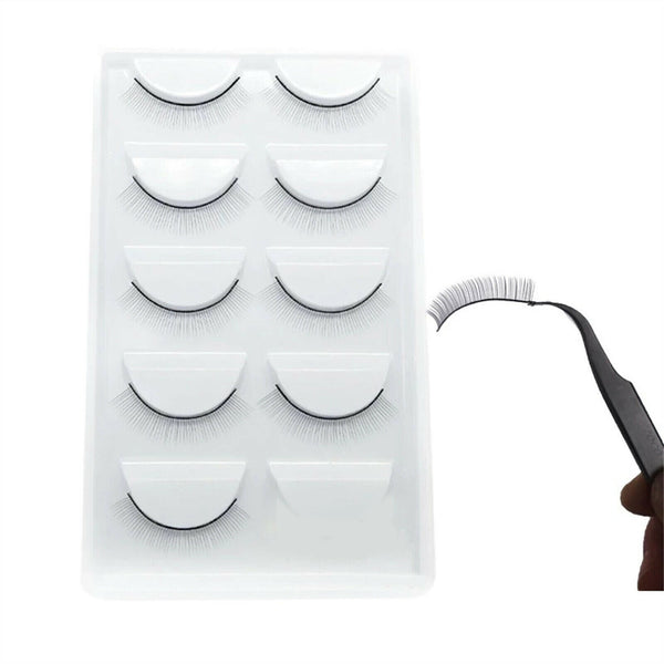 10 pairs Practice Eyelash Extension Adhesive Training False Lashes Strip Pro